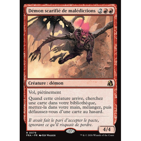 (Foil) Rouge - Démon scarifié de malédictions (V1) (R) [FRA]