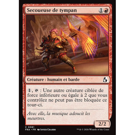 (Foil) Rouge - Secoueuse de tympan (C) [FRA]