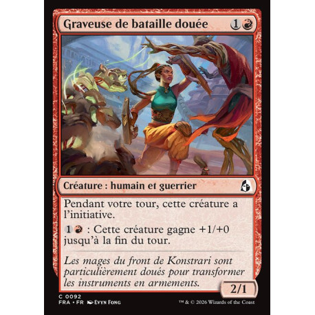 (Foil) Rouge - Graveuse de bataille douée (C) [FRA]