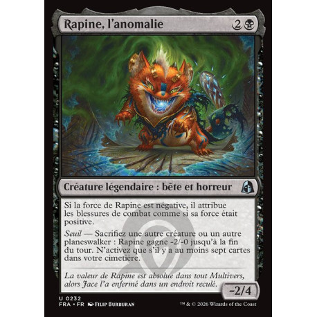 (Foil) Noire - Rapine, l'anomalie (U) [FRA]