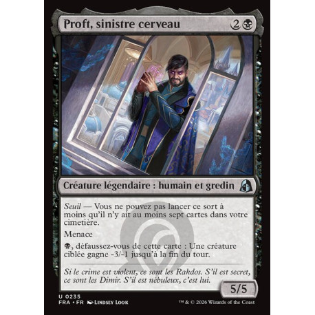 (Foil) Noire - Proft, sinistre cerveau (U) [FRA]