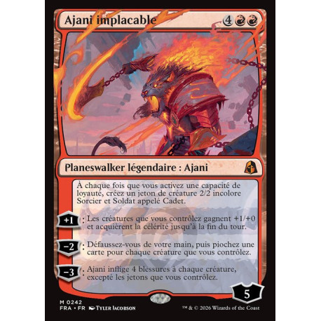 (Foil) Rouge - Ajani implacable (V1) (M) [FRA]