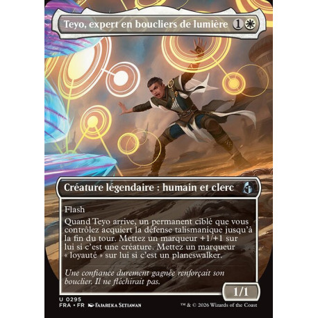 (Foil) Blanche - Teyo, expert en boucliers de lumière (V2, Borderless Echoed Pairs) (U) [FRA]