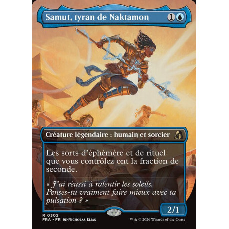 (Foil) Bleue - Samut, tyran de Naktamon (V2, Borderless Echoed Pairs) (R) [FRA]