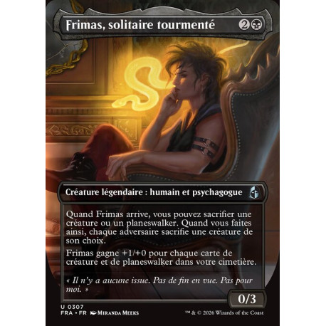 (Foil) Noire - Frimas, solitaire tourmenté (V2, Borderless Echoed Pairs) (U) [FRA]