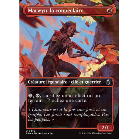 (Foil) Rouge - Marwyn, la coupeclaire (V2, Borderless Echoed Pairs) (U) [FRA]