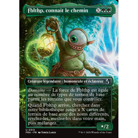 (Foil) Verte - Fblthp, connaît le chemin (V2, Borderless Echoed Pairs) (U) [FRA]
