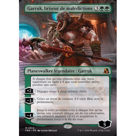 (Foil) Verte - Garruk, briseur de malédictions (V2, Borderless Echoed Pairs) (M) [FRA]