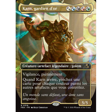 (Foil) Multicolore - Karn, gardien d'or (V2, Borderless Echoed Pairs) (R) [FRA]
