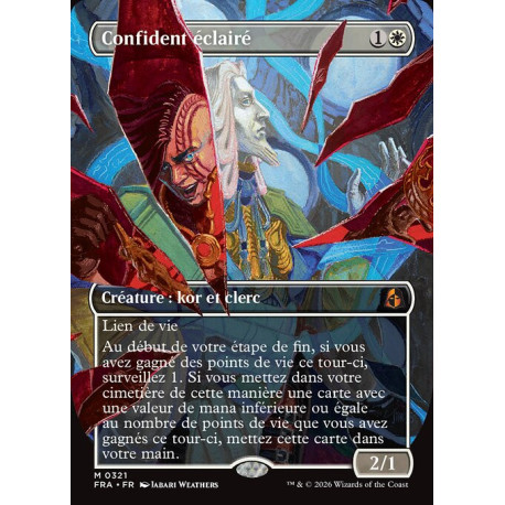 (Foil) Blanche - Confident éclairé (V2, Borderless - Shattered Mirror) (M) [FRA]
