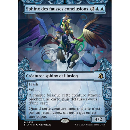 (Foil) Bleue - Sphinx des fausses conclusions (V2, Sculptor's Stronghold) (R) [FRA]