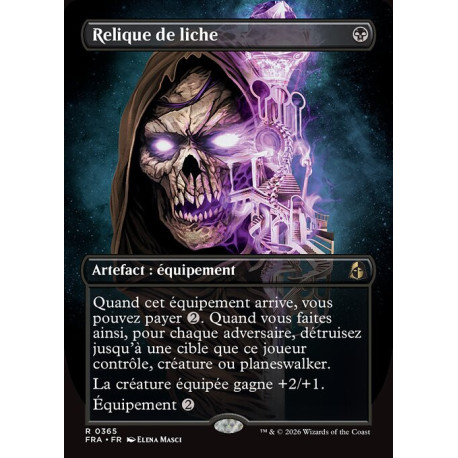 (Foil) Noire - Relique de liche (V2, Braintwister Series) (R) [FRA]