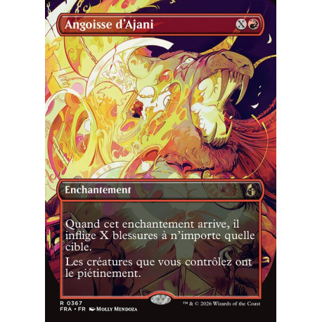 (Foil) Rouge - Angoisse d'Ajani (V2, Braintwister Series) (R) [FRA]