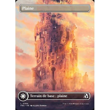 (Foil) Terrain - Plaine (V5, Borderless Tower) (L) [FRA]
