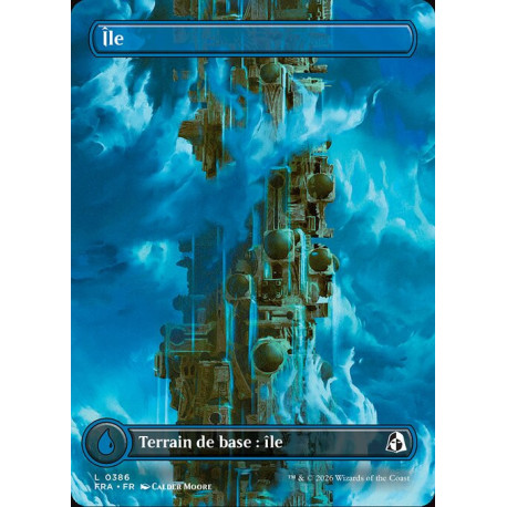 (Foil) Terrain - Île (V4, Borderless Tower) (L) [FRA]