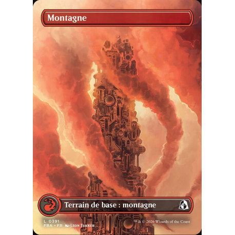 (Foil) Terrain - Montagne (V3, Borderless Tower) (L) [FRA]
