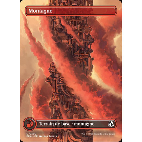 (Foil) Terrain - Montagne (V4, Borderless Tower) (L) [FRA]