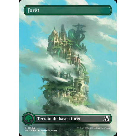 (Foil) Terrain - Forêt (V3, Borderless Tower) (L) [FRA]
