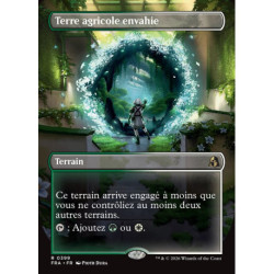 (Foil) Terrain - Terre agricole envahie (V2, Borderless Portal View) (R) [FRA]