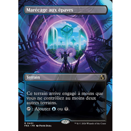 (Foil) Terrain - Marécage aux épaves (V2, Borderless Portal View) (R) [FRA]