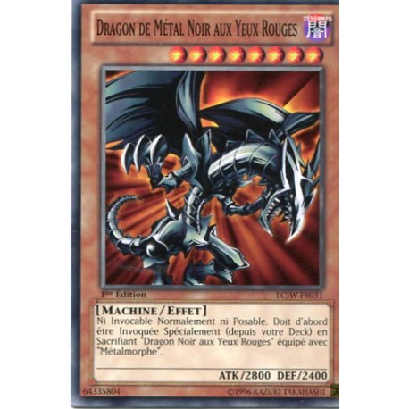 Dragon de Metal Noir Aux Yeux Rouges (C) [LCJW]