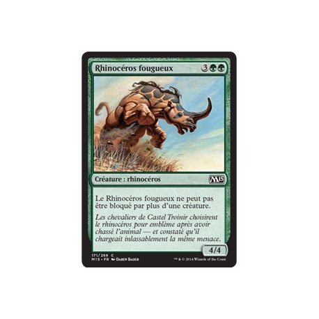 Verte - Rhinocéros fougueux (C) [M15]