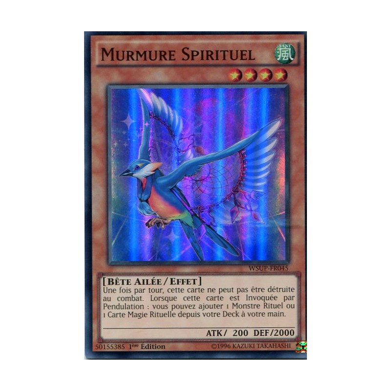 Carte Yu-Gi-Oh! Murmure Spirituel (SR) [WSUP]