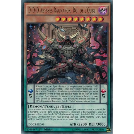 Dimension du Chaos D/d/d Abysses Ragnarok, Roi De L'oubli (R) [DOCS]