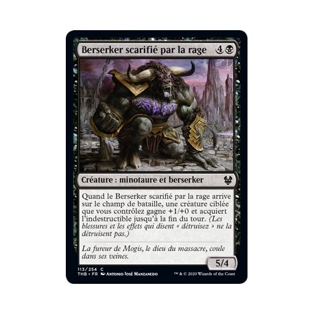 (FOIL) Noire - Berserker scarifié par la rage (C) [THB]