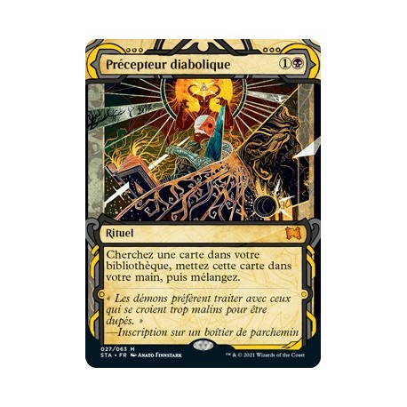 (FOIL) Noire - Précepteur diabolique (M) [STA]