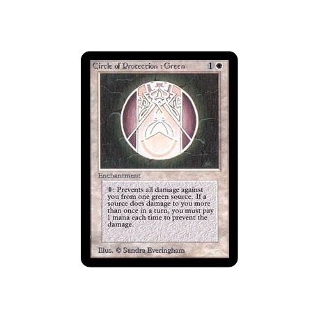 Blanche - Circle of Protection: Green (C) [ALPHA] Grading : EX
