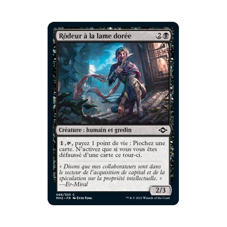 [FOIL] Noire - Rôdeur à la lame dorée (C) [MH2]