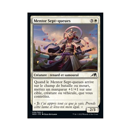 (FOIL) Blanche - Mentor Sept-queues (C) [NEO]