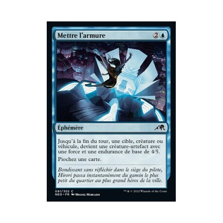 (FOIL) Bleue - Mettre l'armure (C) [NEO]