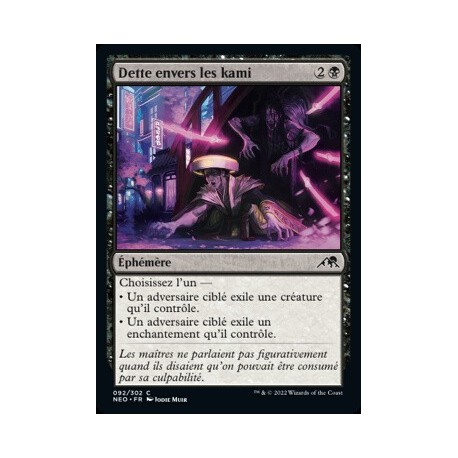 (FOIL) Noire - Dette envers les kami (C) [NEO]