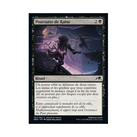 (FOIL) Noire - Poursuite de Kaito (C) [NEO]