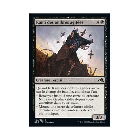 (FOIL) Noire - Kami des ombres agitées (C) [NEO]