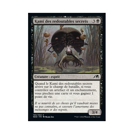 (FOIL) Noire - Kami des redoutables secrets (C) [NEO]