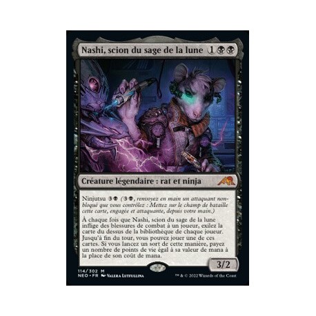 (FOIL) Noire - Nashi, scion du sage de la lune (M) [NEO]