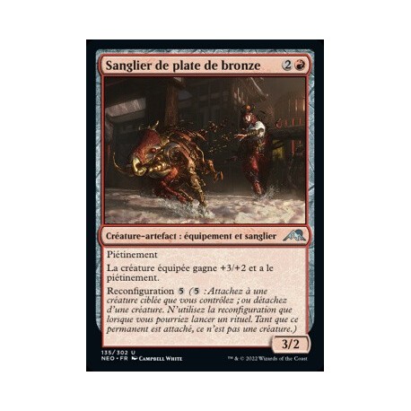 (FOIL) Rouge - Sanglier de plate de bronze (U) [NEO]