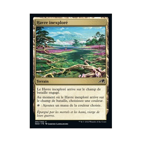 (FOIL) Terrain - Havre inexploré (C) [NEO]