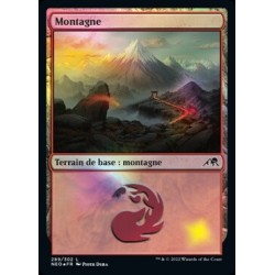 (FOIL) Terrain - Montagne (V1) (L) [NEO]