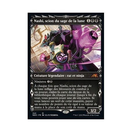 (FOIL) Noire - (SC) Nashi, scion du sage de la lune (M) [NEO]